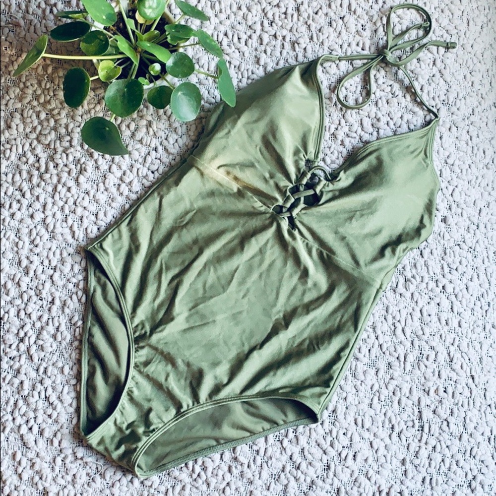 Target Green one piece swimsuit M